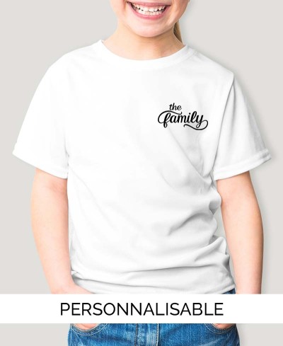  T-shirt Enfant The Family à personnaliser -Pilou et Lilou