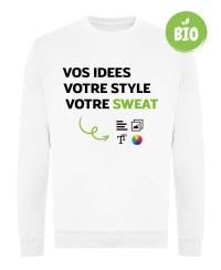 Sweatshirt bio à personnaliser - Imprimé en France - PrintMyDeco