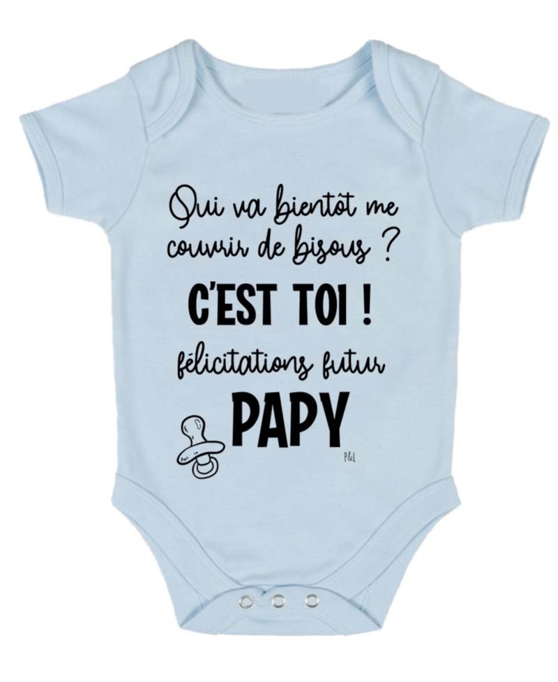 Body Bébé Annonce Grossesse à Papy by Pilou et Lilou