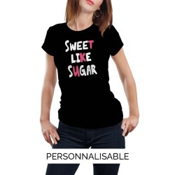 T-shirt femme Sweet Sugar à personnaliser - Pilou et Lilou