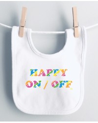 Bavoir bébé en coton - Happy ON/OFF