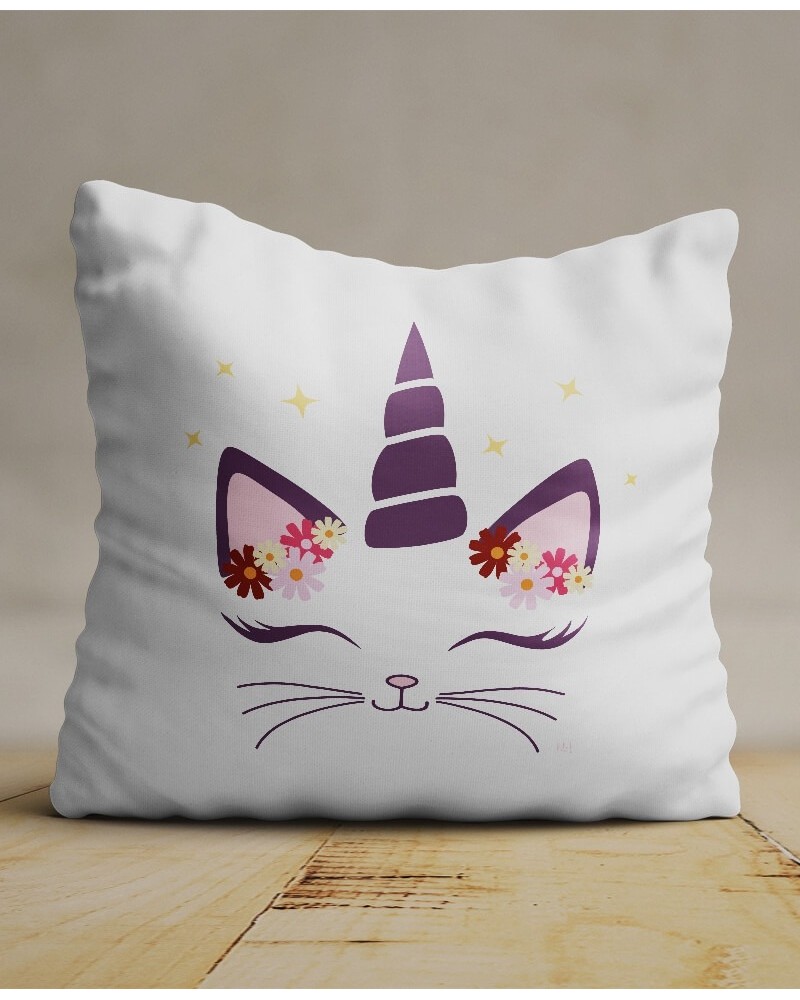 Coussin Chat Licorne