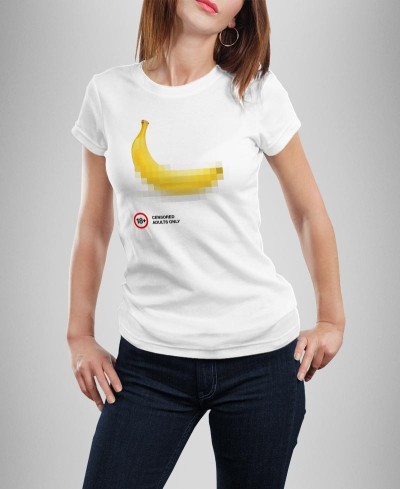 T-shirt Femme Banane censuré