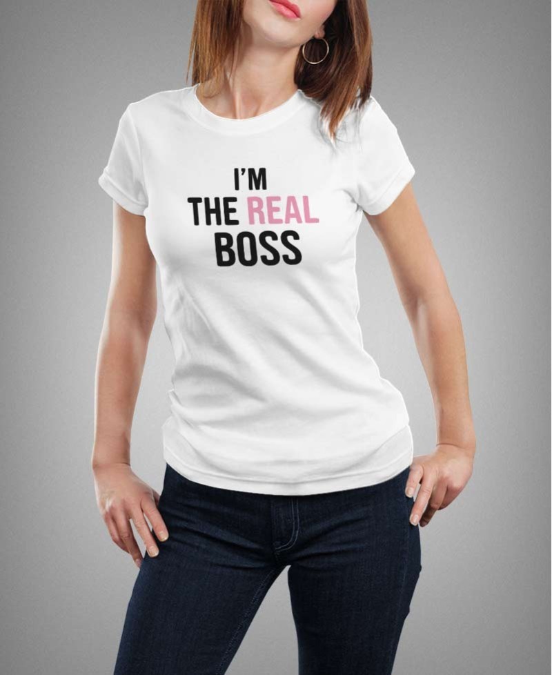 Tshirt femme the real boss