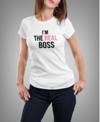 Tshirt femme the real boss