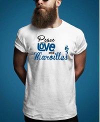 Tshirt homme peace love maroilles