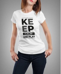 T-shirt femme keep calm and play