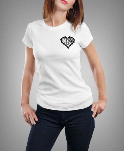 T-shirt femme heart bike