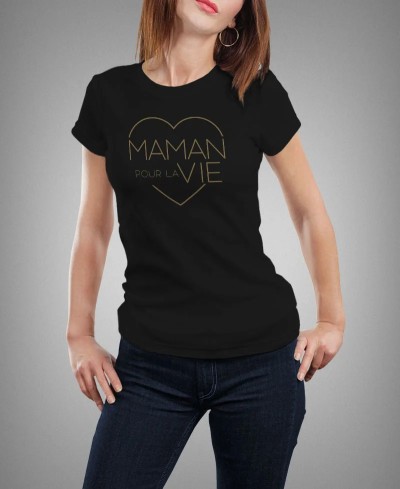 T-shirt femme maman pour la vie