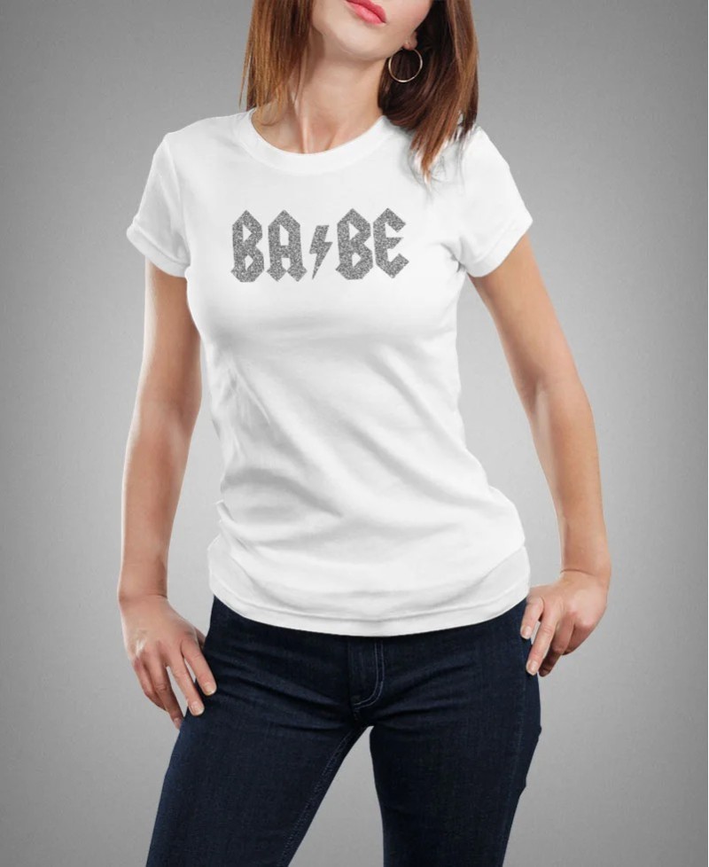 T-shirt femme à paillettes - BaBe