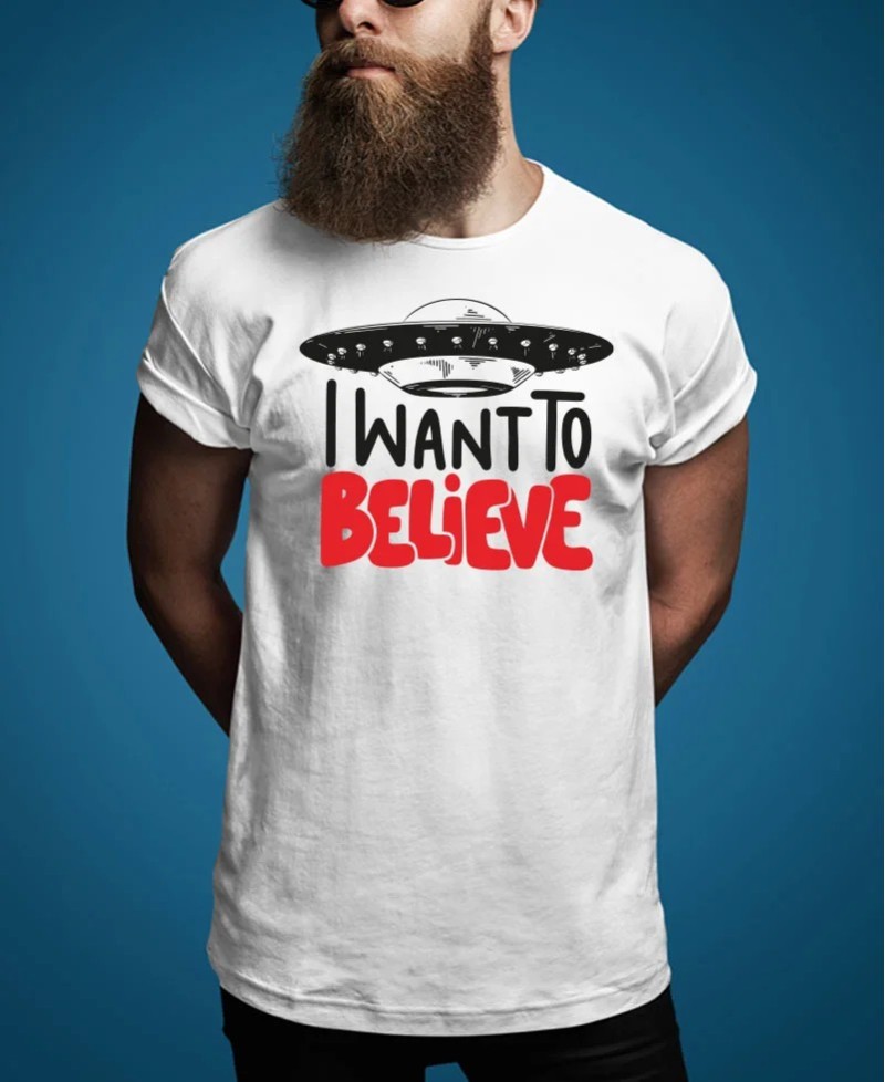 T-shirt homme geek I want to believe