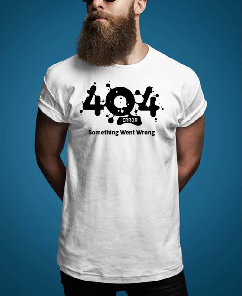 T-shirt homme erreur 404 pilou et lilou