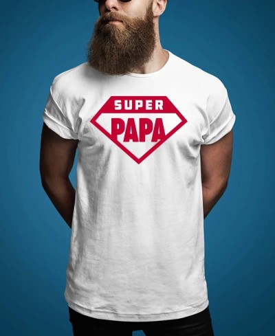 T-shirt homme Superpapa collection famille
