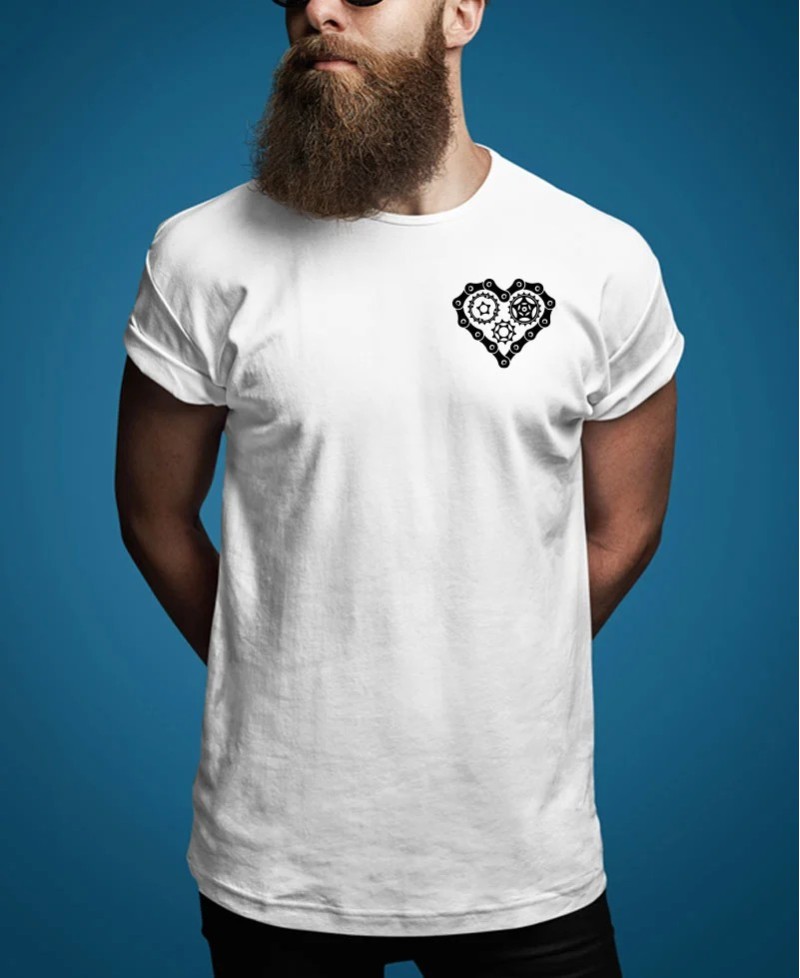 T-shirt Heart Bike