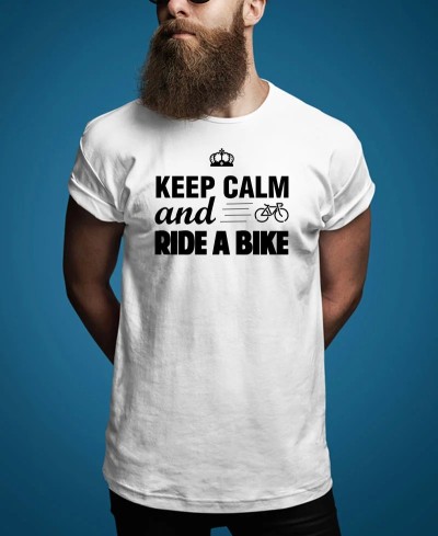 T-shirt keep calm and ride a bike
