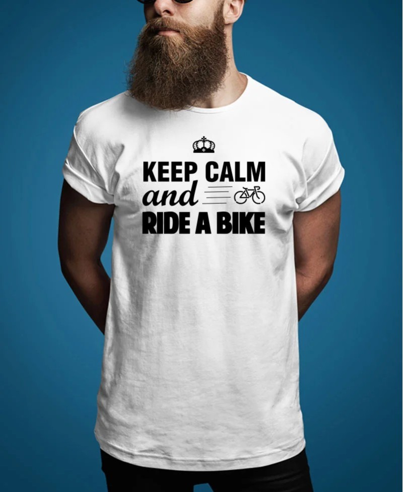 T-shirt keep calm and ride a bike
