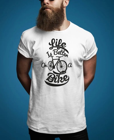 T-shirt Life Better on a Bike