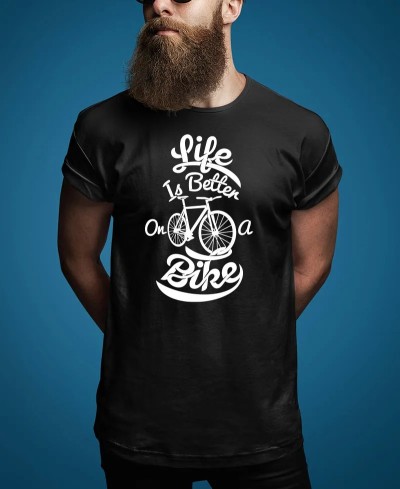 T-shirt Life is better on a bike collection vélo addict