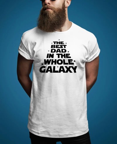 T-shirt homme Best dad in the whole galaxy