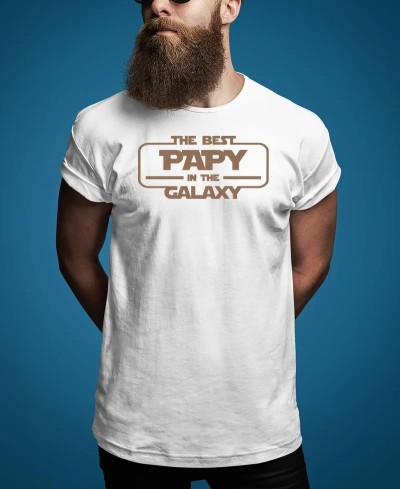 T-shirt best papy in the galaxy