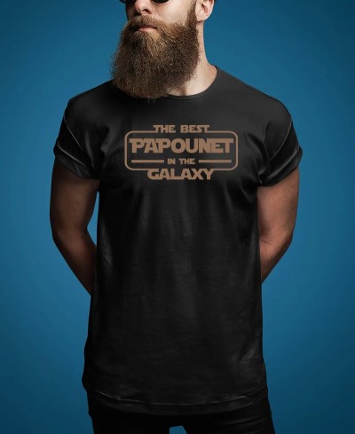 T-shirt best papounet in the galaxy