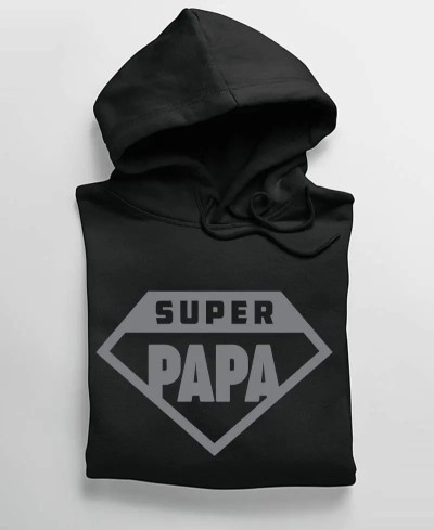 Sweat à capuche, hoodie Super Papa