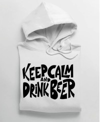 Sweat à capuche Hoodie keep calm and drink beer