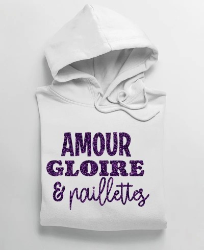 Hoodie à paillettes - Amour Gloire et Paillettes