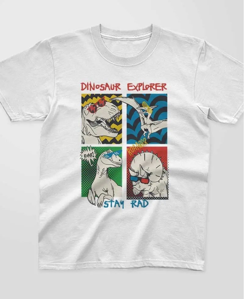 T-shirt enfant - Dino pop art - Pilou et lilou