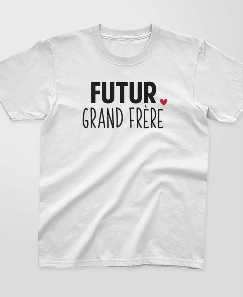 T-shirt Futur Grand Frère, Imprimé en France