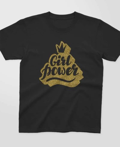 T-shirt enfant à paillettes - Girl power