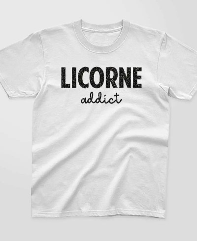 T-shirt enfant à paillettes - Licorne addict