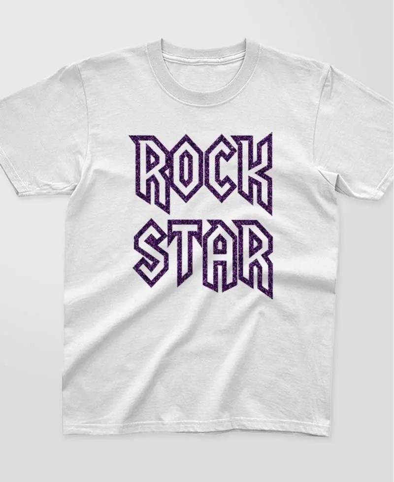 T-shirt Enfant à paillettes - Rock Star