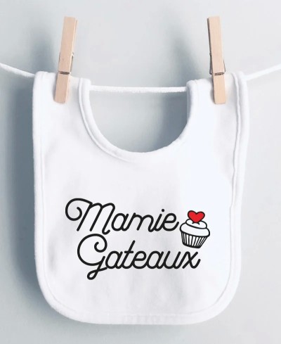 Bavoir bébé en coton - Mamie Gâteaux