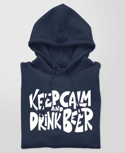 Hoodie / Sweat à capuche - Keep calm and drink beer