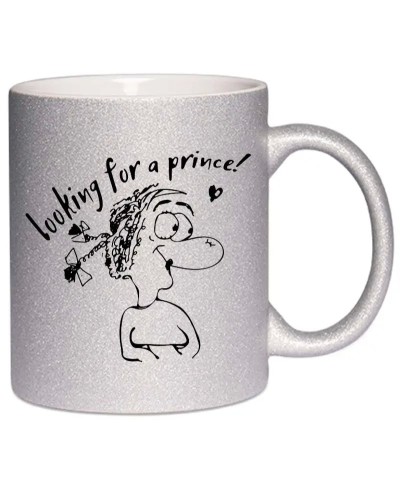 Mug à paillettes - Lookin for a prince