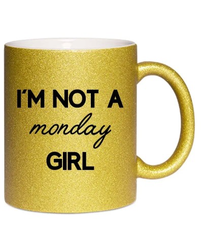 Mug à paillettes - Not a monday girl collection humour