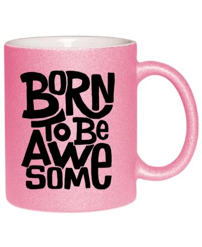 Mug à paillettes - Born to be awesome de la collection humour