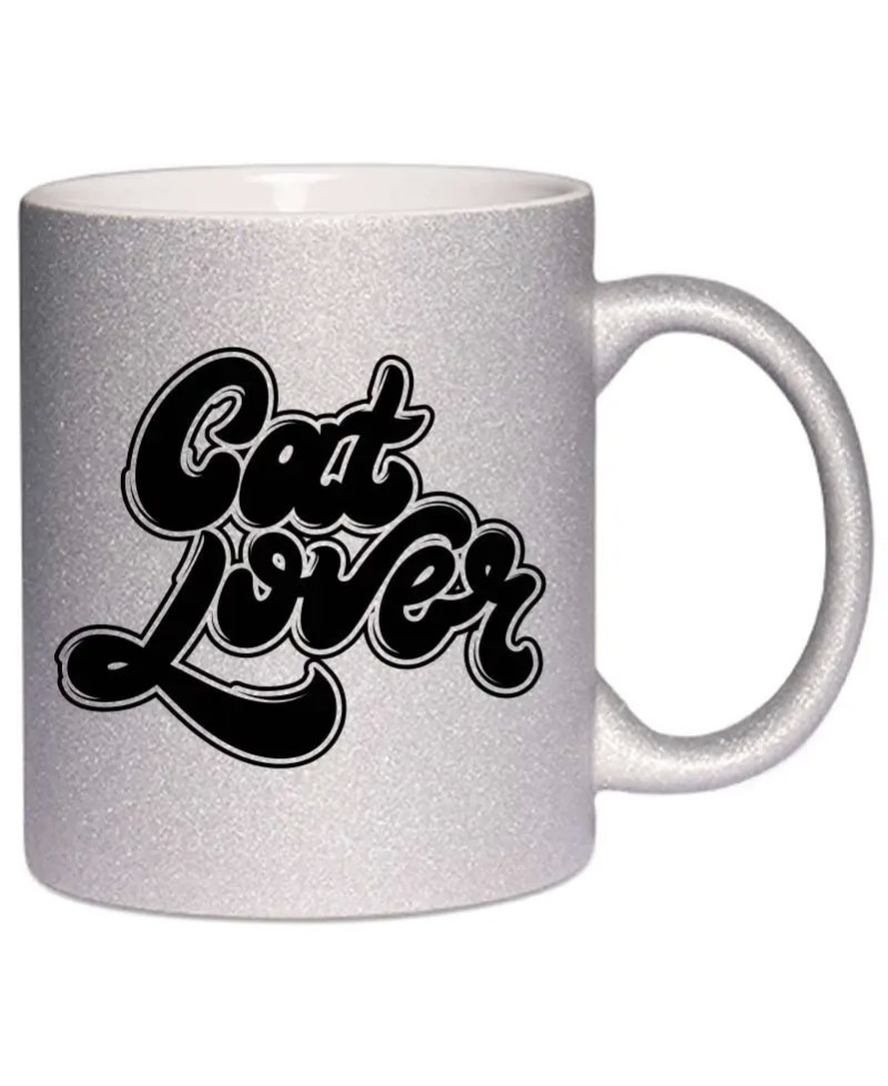 Mug à paillettes - Cat lover