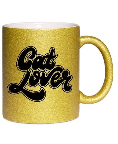 Mug à paillettes - Cat lover collection par pilou & lilou