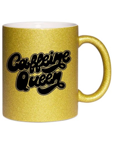 Mug à paillettes - Caffeine Queen - Collection humour par pilou et lilou
