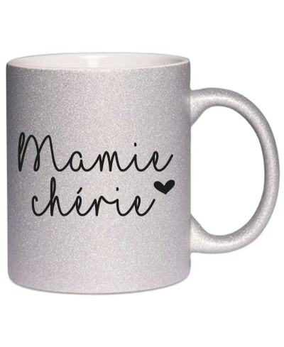 Mug à paillettes - Mamie cherie