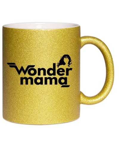Mug à paillettes - Wonder mama | Collection Famille par Pilou & Lilou