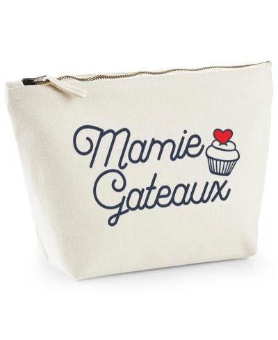 Trousse d'accessoires en coton - Mamie gâteaux Collection famille par Pilou & Lilou