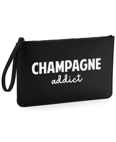 Pochette simili cuir - Champagne Addict par Pilou & Lilou