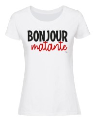 T-shirt Bonjour Matante paillettes
