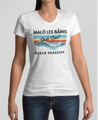 T-shirt Femme Malo Beach Col V