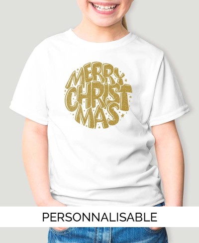 T-Shirt à paillettes Merry Christmas