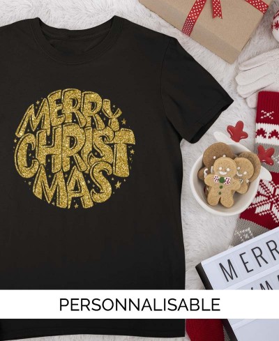 T-Shirt à paillettes Merry Christmas